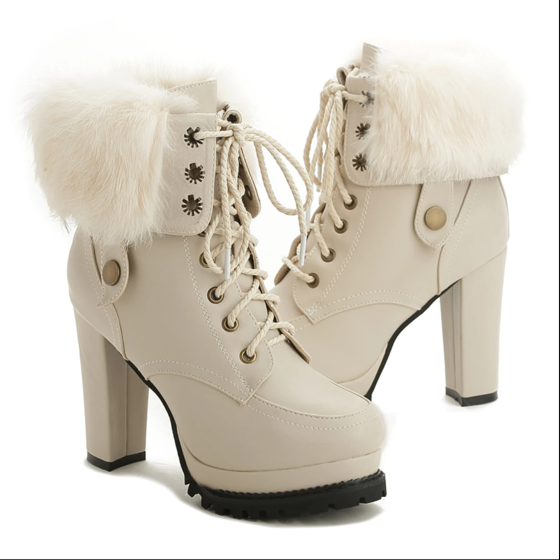 Women's snow boots with heel Clearance