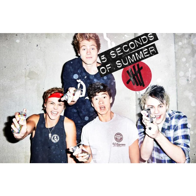 5 Seconds of Summer холст ткань тканевый плакат пользовательские граффити Печать на