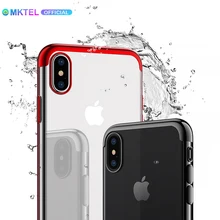 

Luxury Silicon Clear Soft Case for iPhone 8 8 Plus 7 7 Plus X XS XR XS MAX Transparent TPU Soft Cover For iPhone 8 Gold Cover