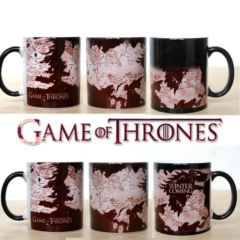 Right Game of Thrones Coffee Mug Mark Color Changing Cup Sensitive Ceramic Tea La Copa Friends