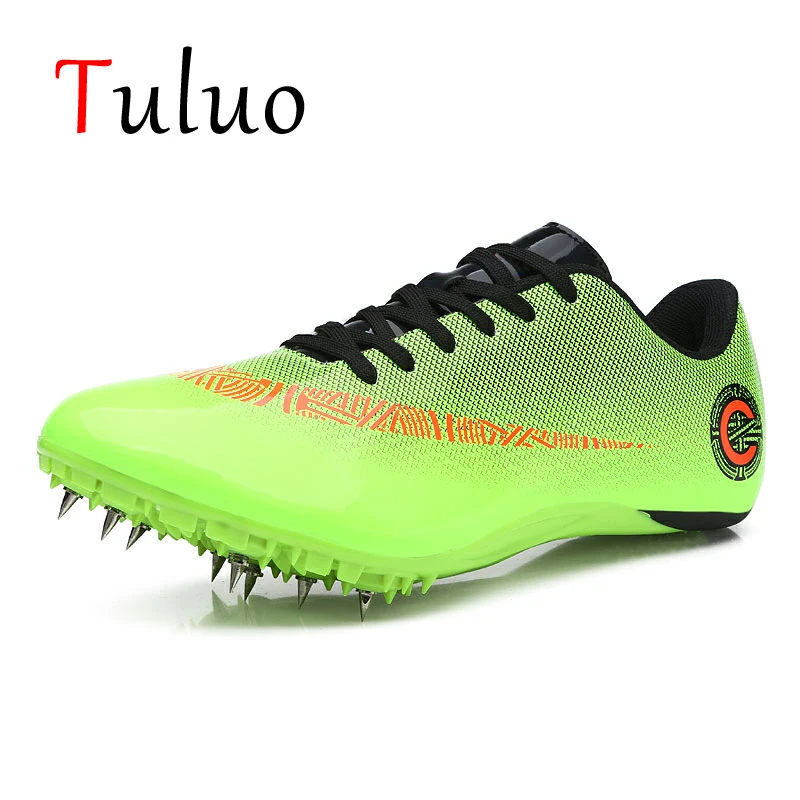 

TULUO High Quality Track and Field Shoes Men Women Outdoor Sport Spikes Sneakers Professional Teenagers Race Run Shoe Zapatos