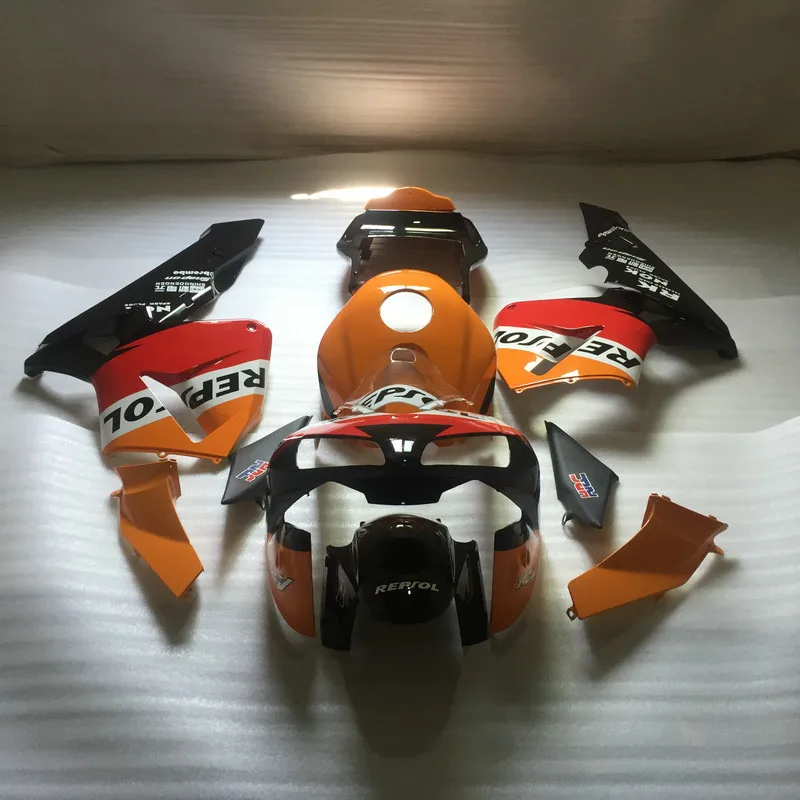 

Orange red black Fairing Kit for HONDA CBR600RR 03 04 CBR 600RR F5 2003 2004 CBR600 ABS Motorcycle Fairings set+7gifts HY03