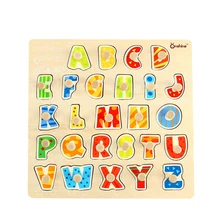N046 Классический раннее изучение алфавита познавательная головоломка Детский пазл для раннего развития игрушек наложение