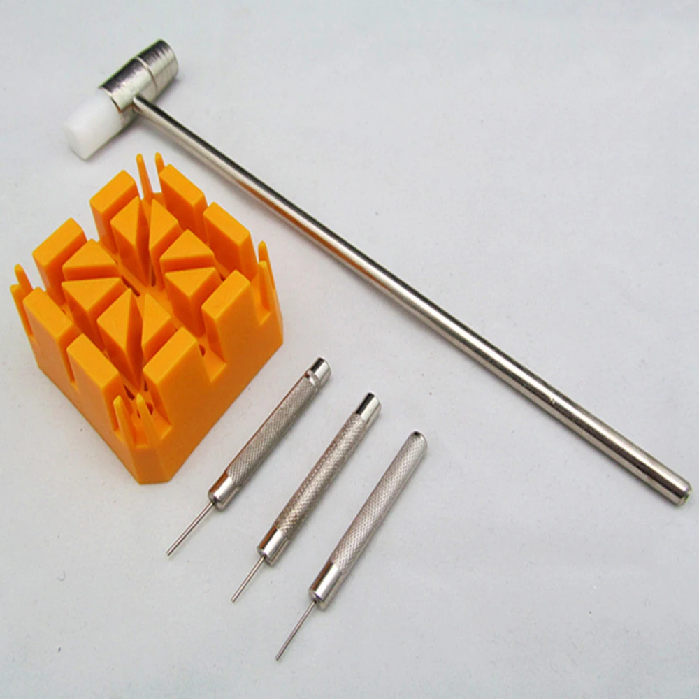 

5Pcs Watchmaker Watch Band Repair Tool Kit Pin Punch Hammer Opener Remover Set