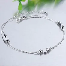 Модные браслеты Цепочка горячая Распродажа 925 Серебряный в форме сердца Кулон ножной браслет для женщин бижутерия для ног ножной браслет