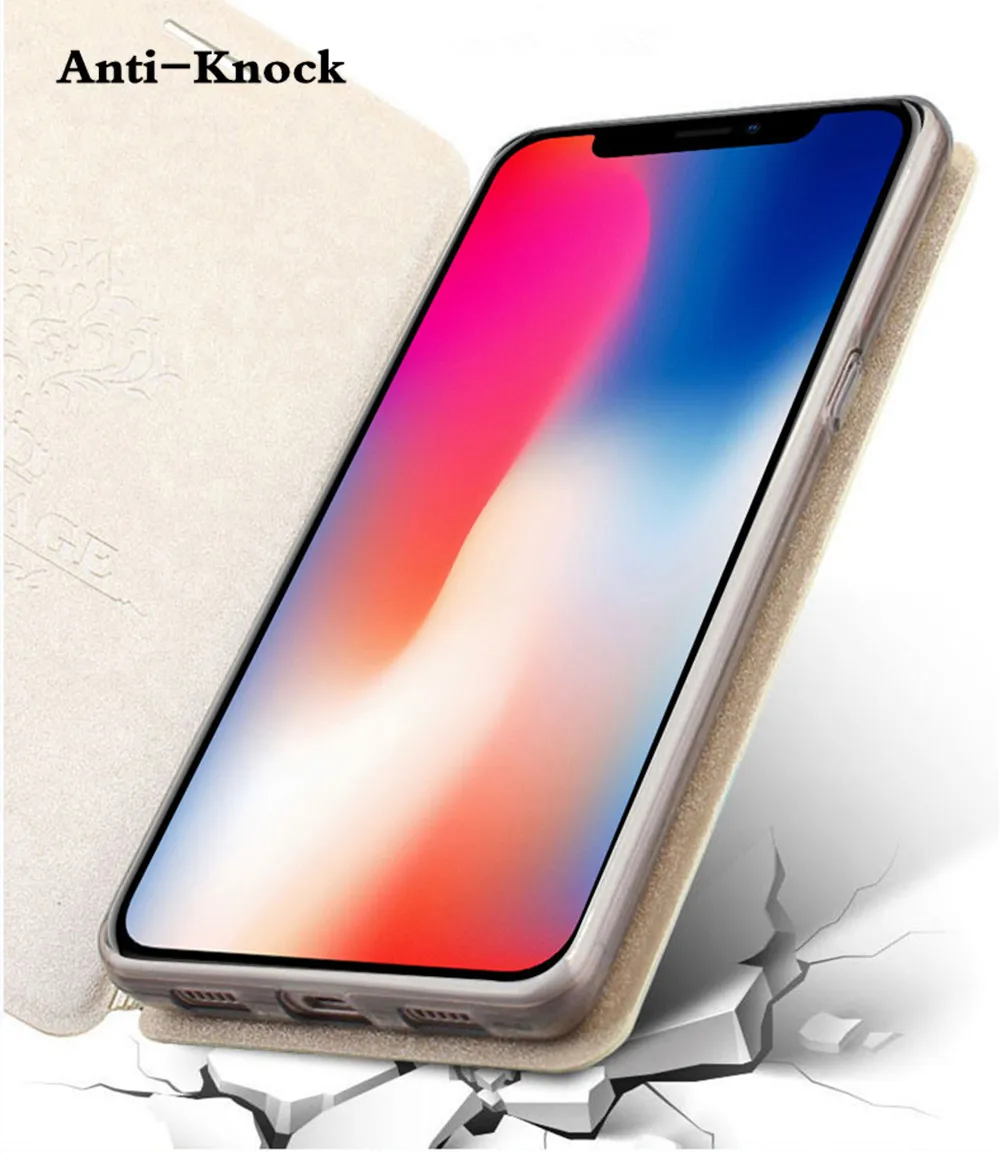 Чехол-книжка MOFi для iPhone X, чехол для Apple X, чехол из ТПУ для iPhone X, чехол-книжка из искусственной кожи, силиконовый чехол-книжка