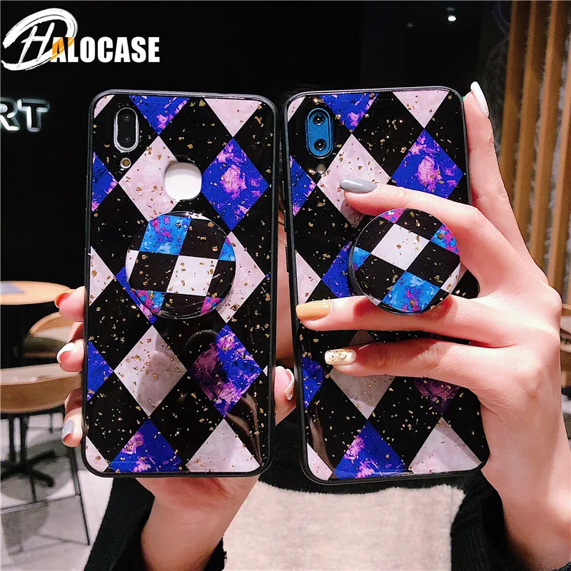 

Luxury Gold Foil purple flowers Phone Case For iPhone X XS Max XR Soft Cover For iPhone 7 8 6 6s Plus Bring support Case