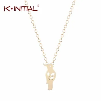 1Pcs Gold Silver Plated Parrot Necklaces Pendants Animal Bird Necklace for Women Statement Necklace Collier Jewelry Accessory