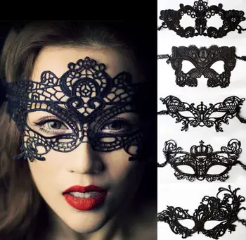 

Worldwide Black Sexy Lady Halloween Lace Mask Cutout Eye Mask for Masquerade Party Fancy Mask Costume for Halloween Party 1000pc