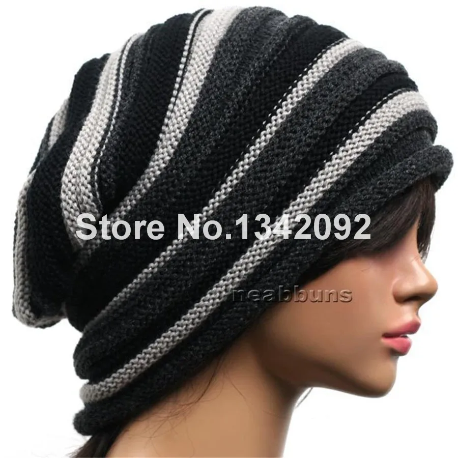 

1PCS Winter Women Men Beanie Hat Beautiful Design Slouchy Baggy Unisex Knitted Cap Skull NEW