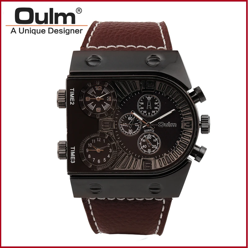 Wristwatch Man HP9315GUN font b Luxury b font font b Oulm b font Brand Straps Watch