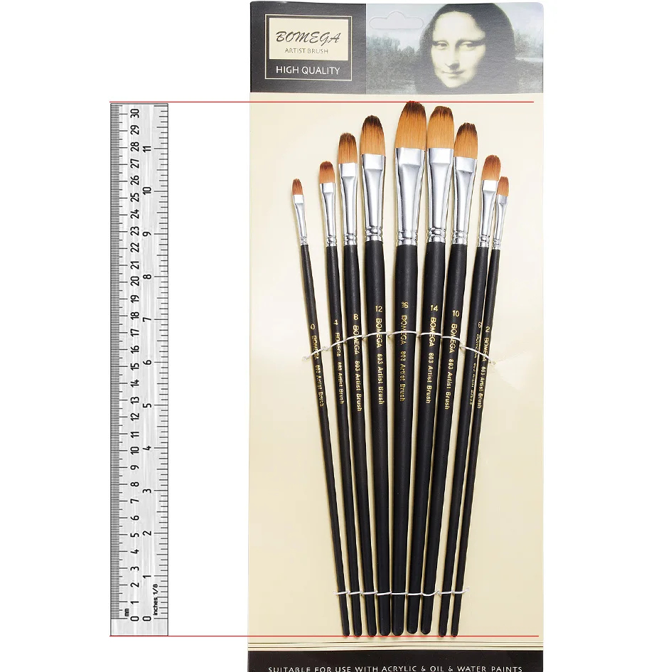 Набор кистей для рисования маслом акрилом гуашью и акварелью 9 шт.|paint brush|art paint