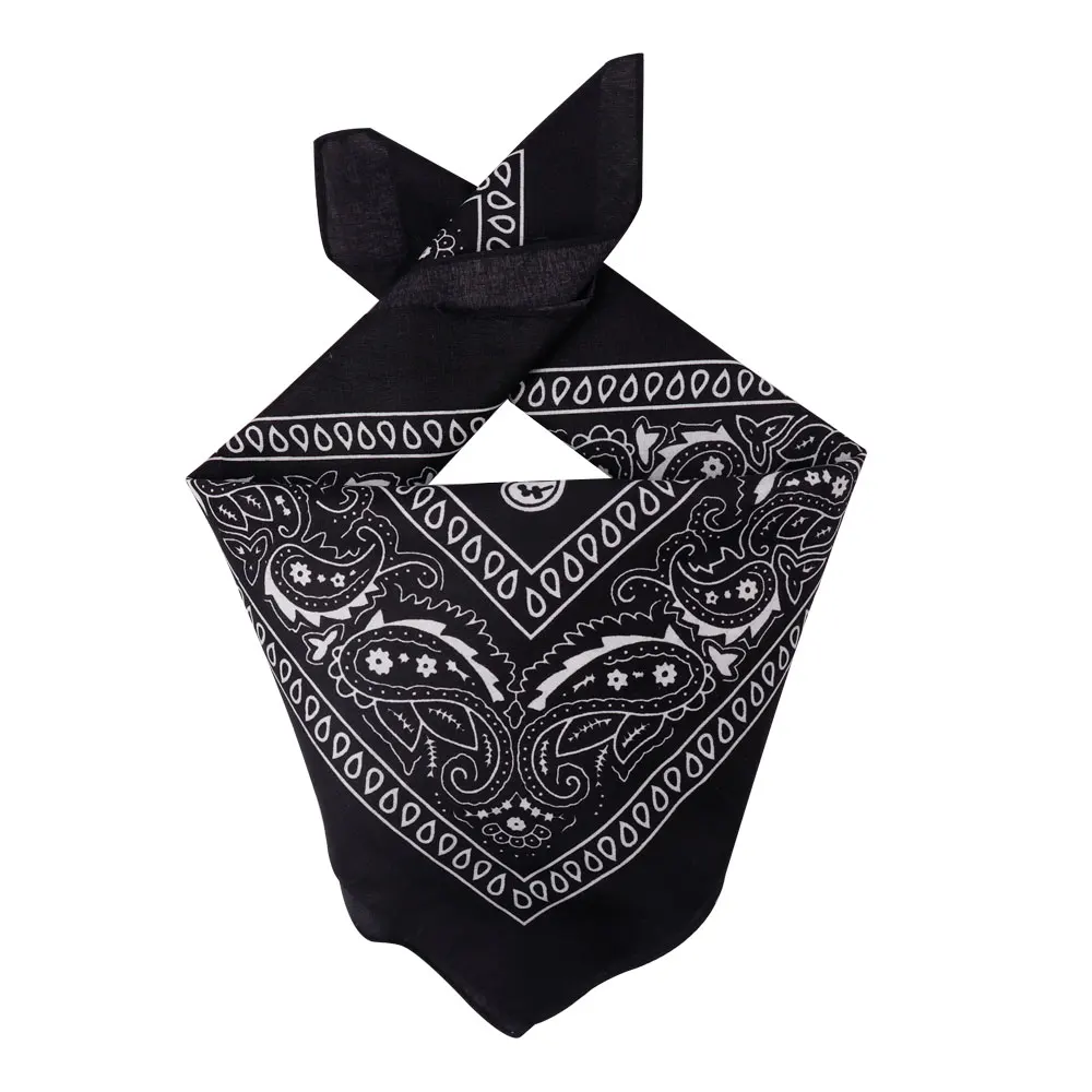 Fashion Women Hair Accessories Linen Bandana Scarf Square Female Bandanas Headwear Rock Cool Girls Multi Paisley Headbands