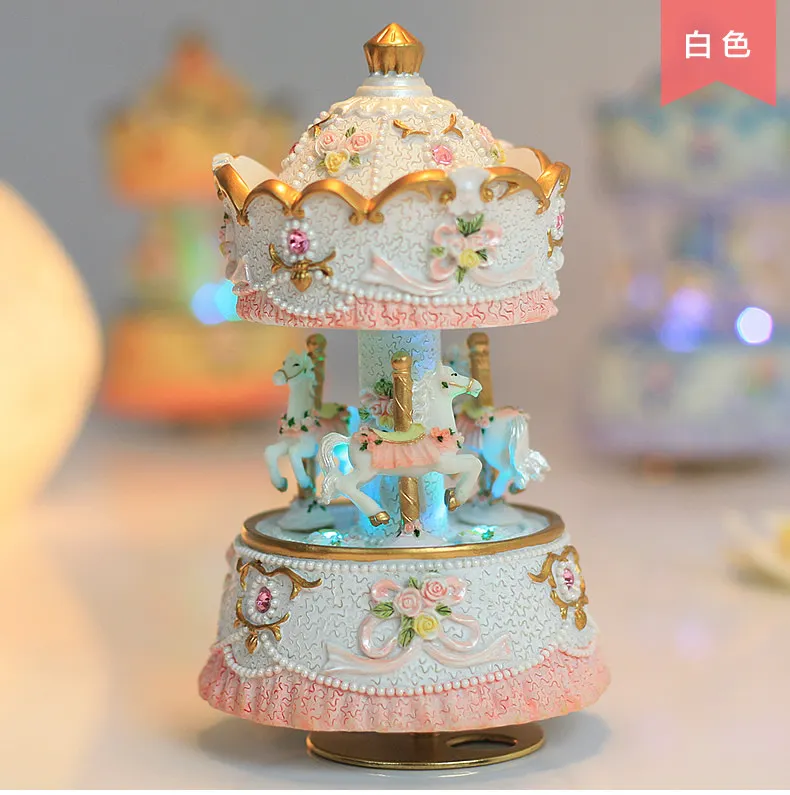 Merry go round Clockwork Type font b musical b font font b box b font round