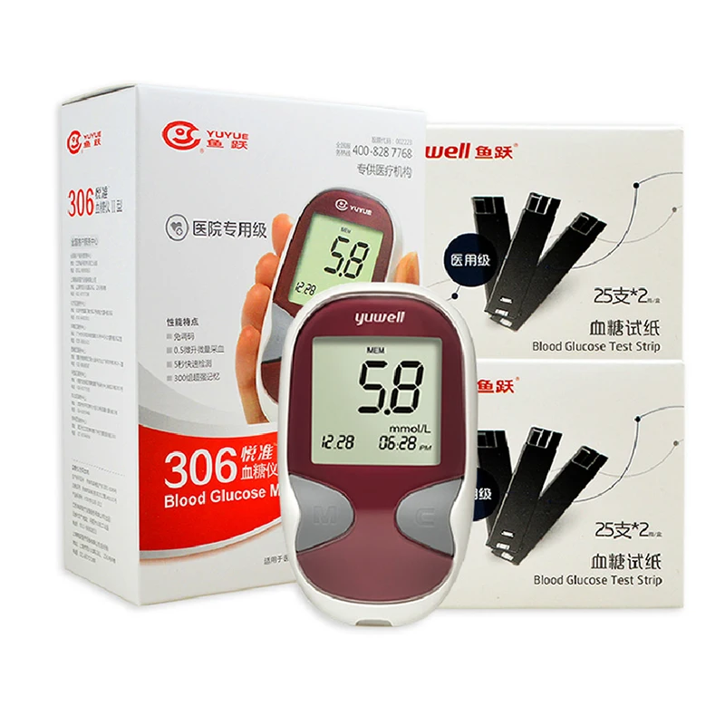 

2018 New Arrival Yuwell-306 Blood Sugar Tester Glucometer Monitor Diabetes Blood Glucose Meters Monitor Sugar Meter Test Machine