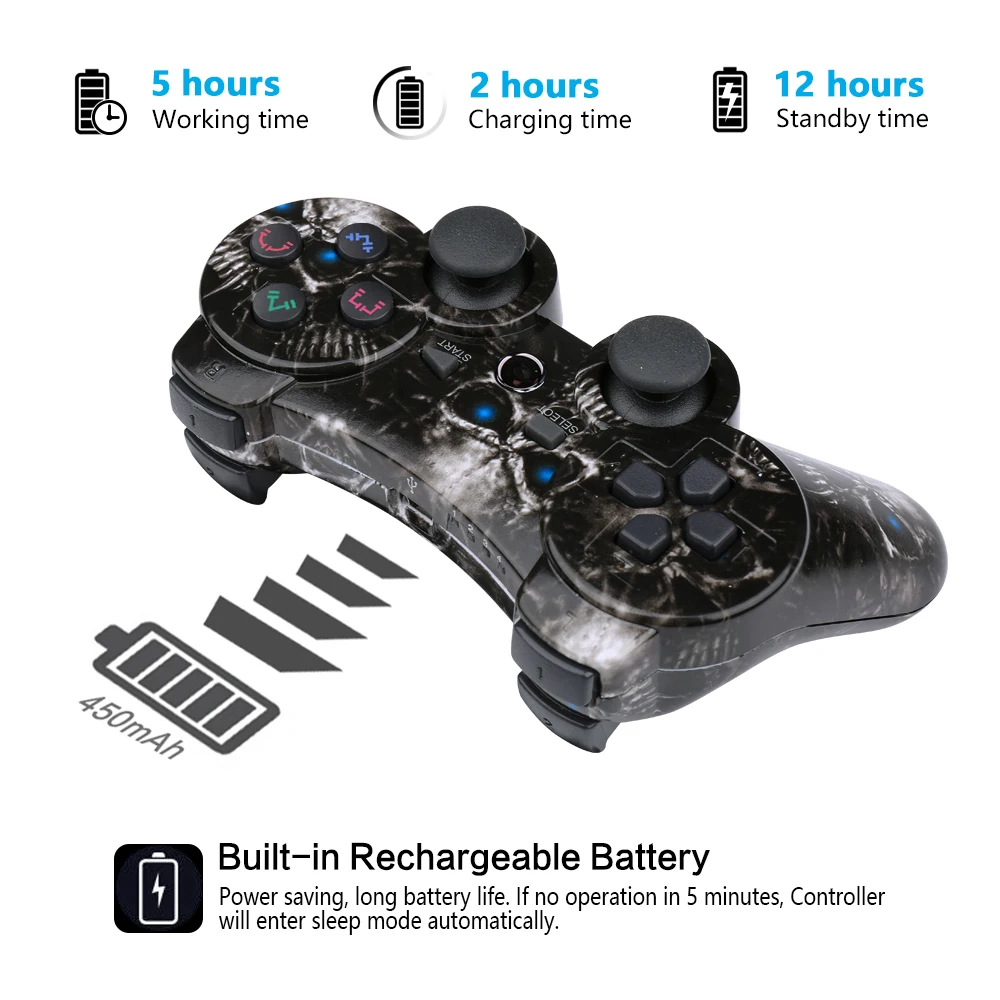 Cheap Wireless Double Shock Gamepad for Playstation 3 Remote Sixaxis for PS3 Controller dualshock pubg for game controller gamepad ps3