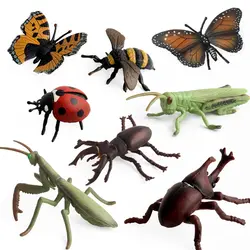 8 видов стилей модель насекомого животный мир забавные игрушечные лошадки развития науки Электричество Мощность пластик животных модель