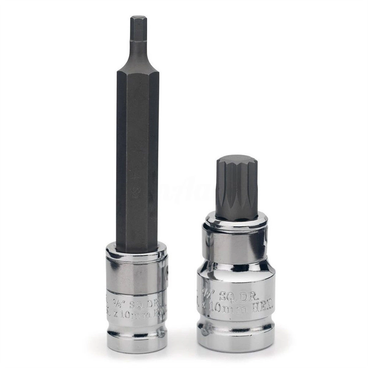 40Pcs 1/2'' 3/8'' Adaptor Drive Shank Hex Torx XZN Spline Star Impact Socket Set