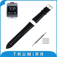 22mm correa de piel genuina para samsung galaxy gear 2 r380 neo R381 Vivo R382 Inteligente Correa de Reloj Pulsera de la Pulsera + Herramienta
