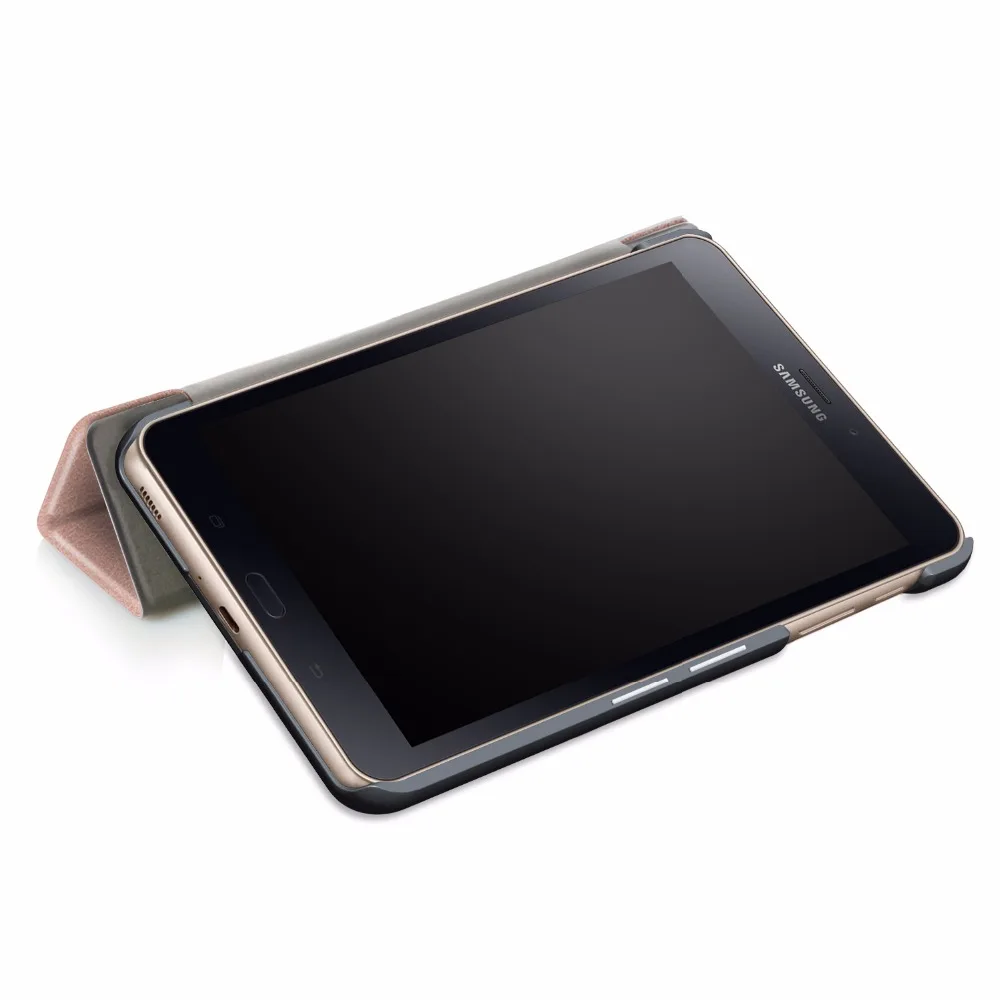 20 шт./лот Кастер сплошной цвет три раза искусственная кожа Чехол для samsung Galaxy Tab 8,0 2018 T380 T385 she'l'l