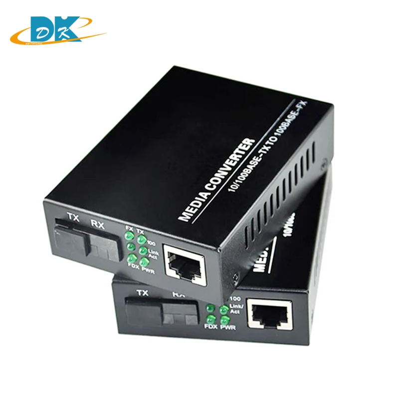 

1pair/lot FTTH 10/100M Fast Ethernet media converter, 1 RJ45 1 SFP 25KM Simplex mode optical fiber transceiver