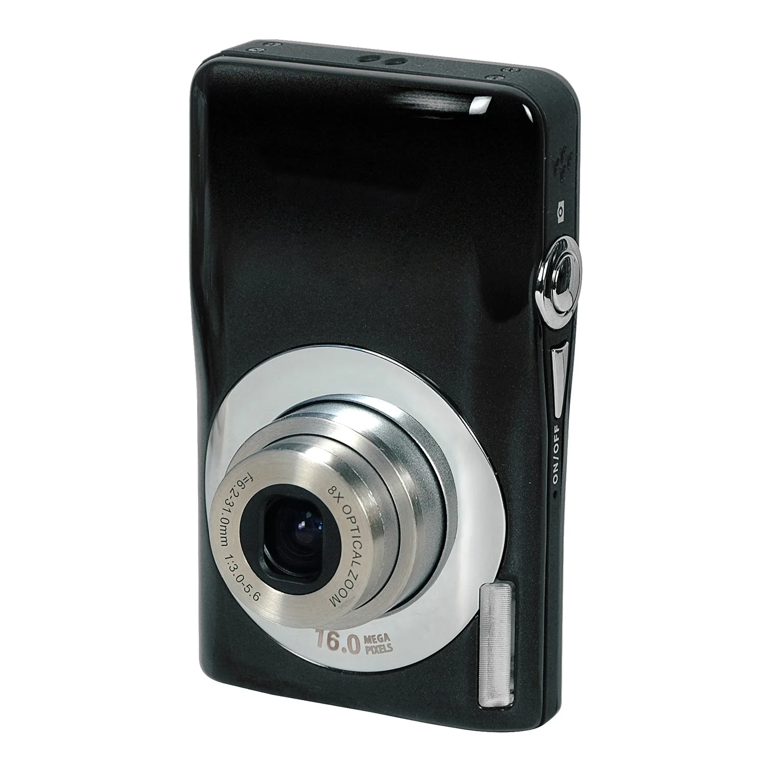 Компактная цифровая камера Dc-V100 перезаряжаемая литиевая батарея камера с 5-кратным оптическим зумом, 4-кратным цифровым зумом(черный