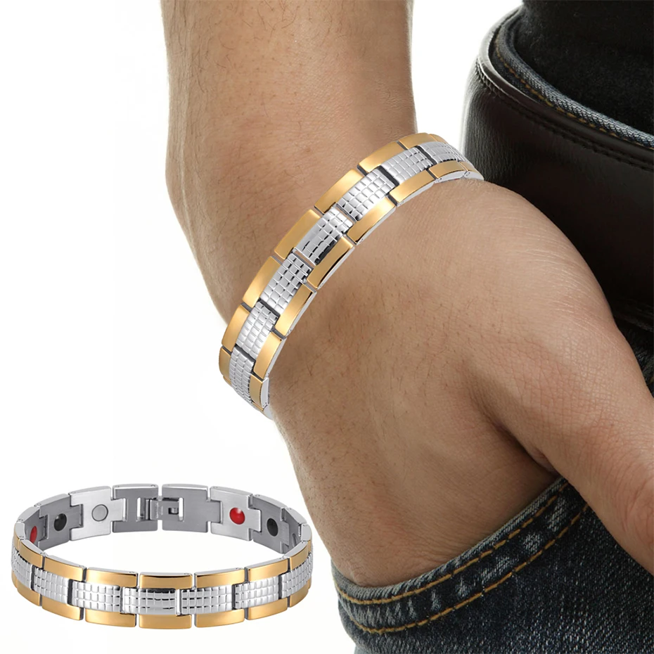 Energy Therapy Stainless Steel Bracelet  (13)