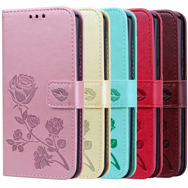 

Beautiful embossed rose flip leather Phone Cover for Samsung Galaxy S10 S10 Plus S10e Note 8 Note 9 phone cases