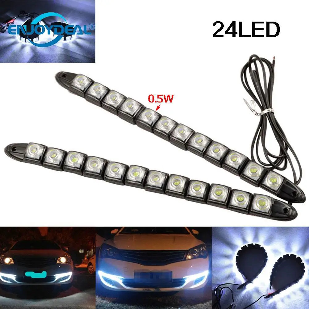 Светодиодная лента 0 5 Вт DC12V 6000 К 6Led/8Led/10Led/12Led/14Led 17/45 см дневное ходовое освещение