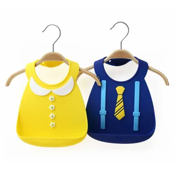 

Baby Bibs Waterproof Lunch Aprons Bibs Boys Girls Infants Silicone Feeding Saliva Towel Cute Floral Bowtie Print Baby Baberos