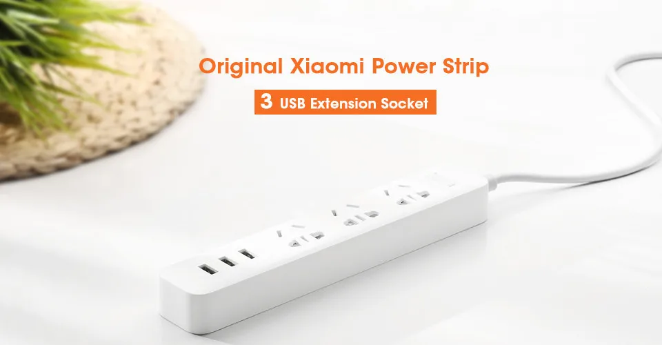 xiaomi mi power strip 250V зарядка 3 USB удлинитель розетка 6 Выходная вилка со стандартным разъемом EU/AU/UK/US