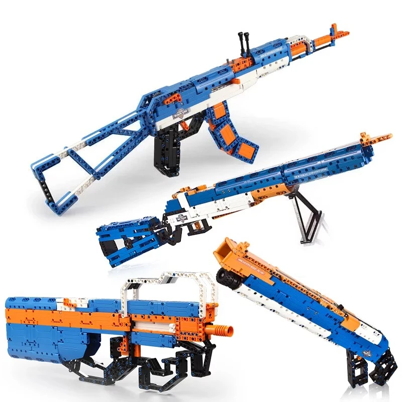 Blocks Army Weapons Ak47 P90 M1887 Toy Guns Building Blocks Brick