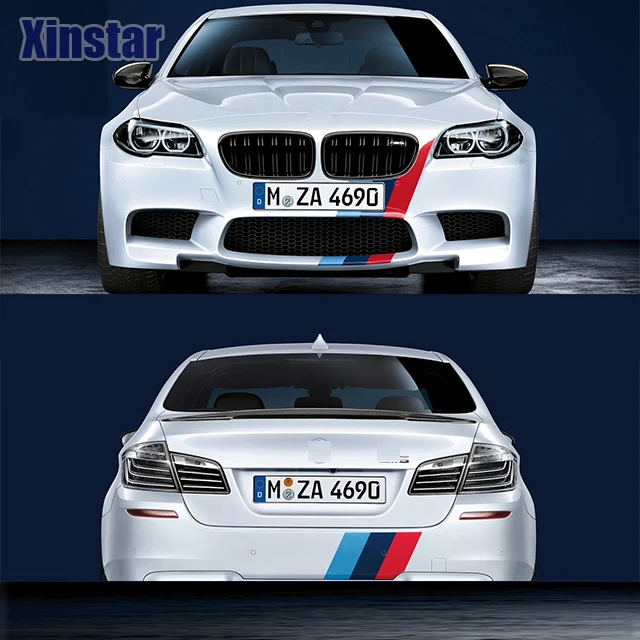 

KK M performance car bonnet stripe sticker for bmw E38 E39 E46 E53 E60 E61 E64 E70 E71 E85 E87 E90 E83 F10 F30 F20 F35 GT