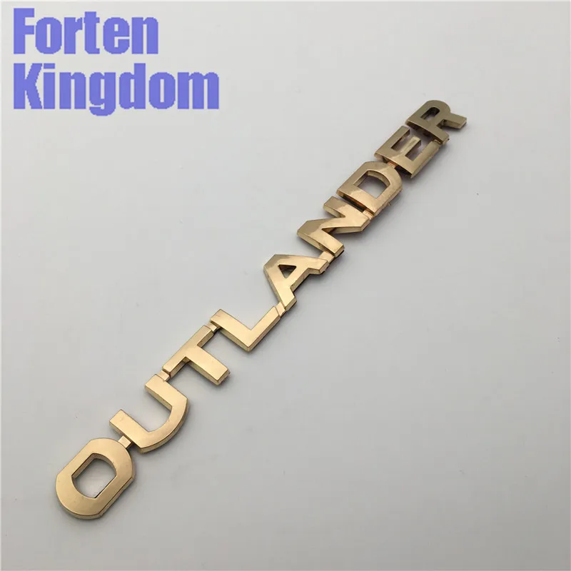 Forten Kingdom цельнокроеное платье автомобиль слово OUTLANDER ABS Золото 3D Письмо Эмблема задний багажник знак багажника Стикеры