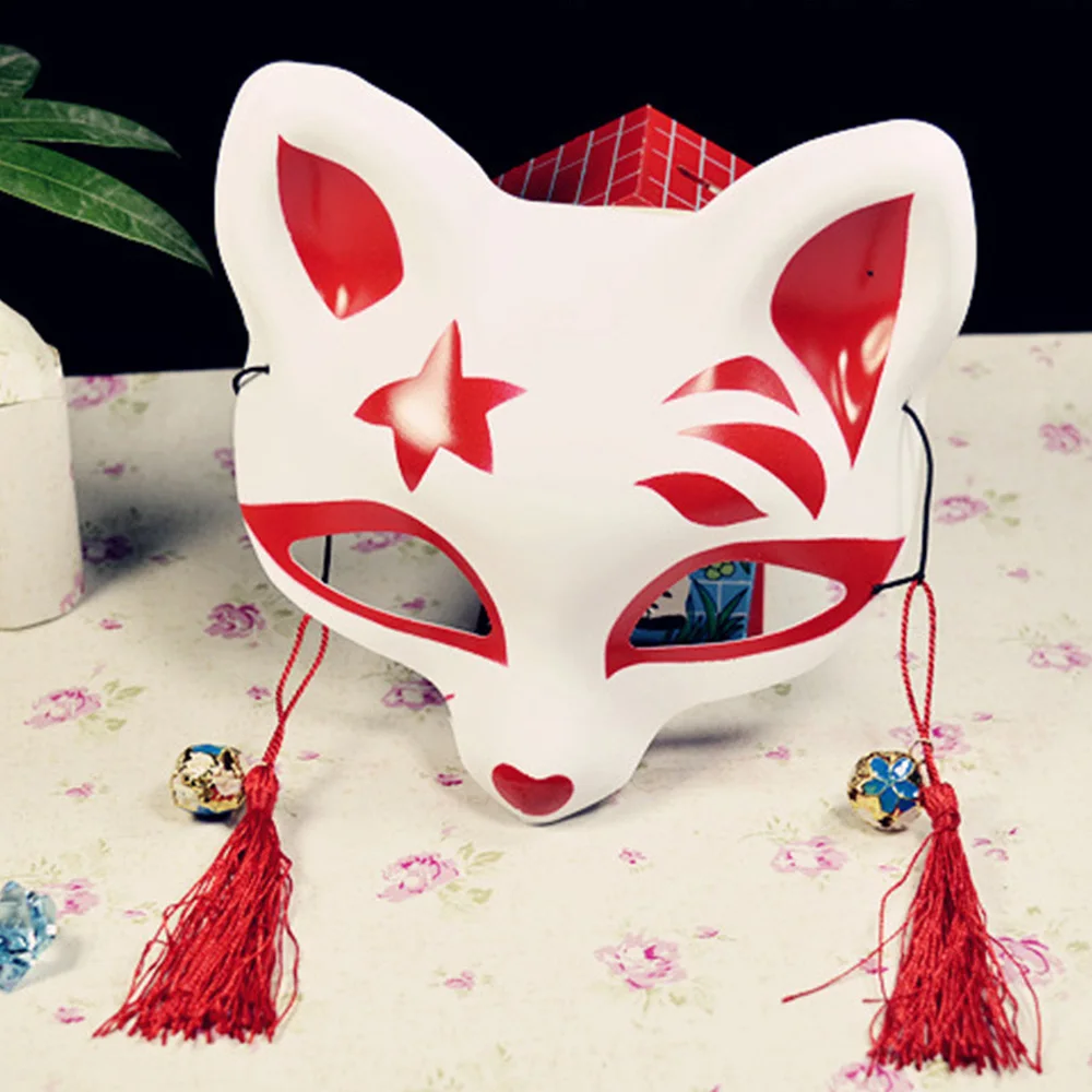 Японская Маска лисы косплей аниме маска на половину лица светильник светлячков лес Нацумэ Yuujinchou лиса маска лиса кошка маска для лица s - Цвет: 13
