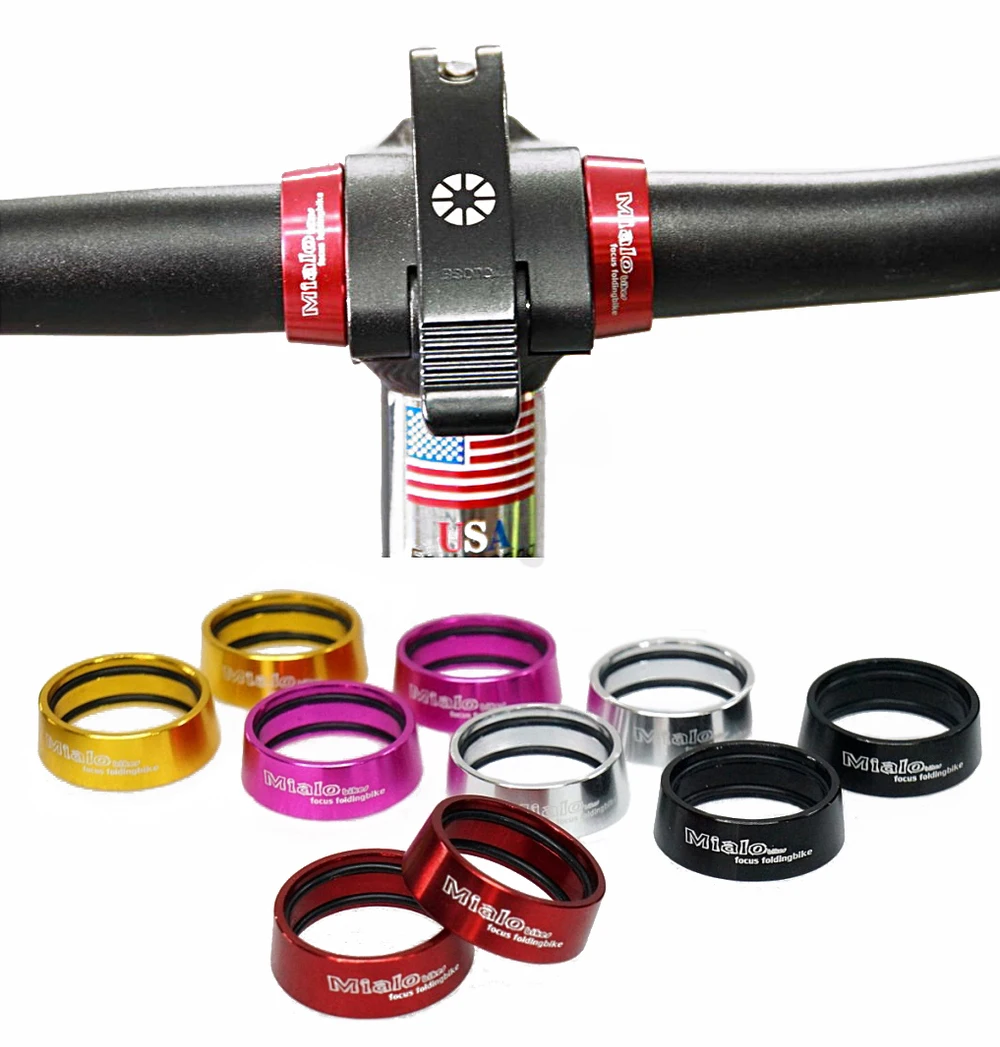 

MIALO aluminium anodized color locating locking retaining ring fixed ring for QR headtude handlebar of folding bicycle bike part