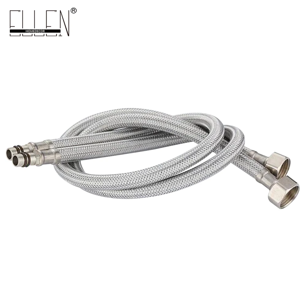 60cm Plumbing Hose 1 Pair G1/2" G3/8"Stainless Steel Flexible Cold / Hot mixer Faucet Water