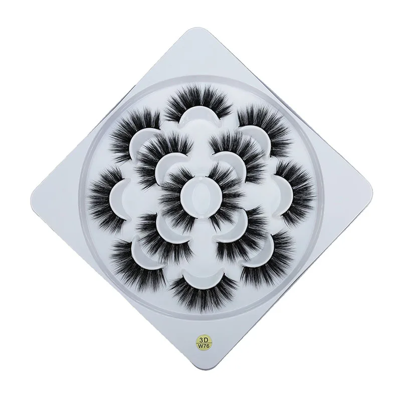 

7 pairs 3D Mink false eyelashes Reusable Natural soft fake Lashes Handmade Popular stage banquet fake Eyelash Dropshipping