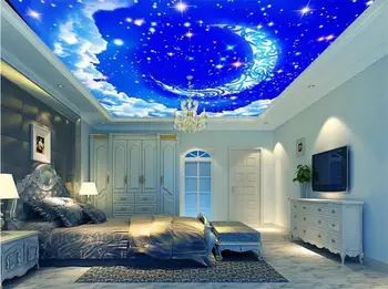 

3d wallpaper custom photo non-woven picture Fantasy clouds Moon Star 3d wall murals wallpaper for wall room decoration painting