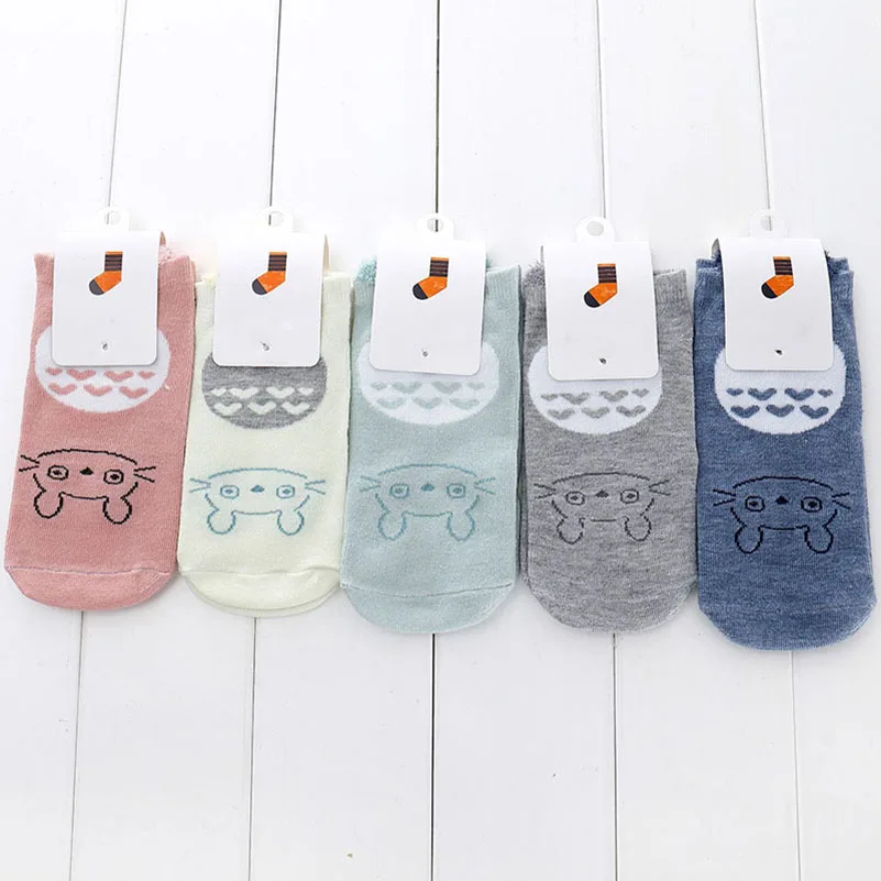 Fashion 5 Pairs Women Cute Girls Socks 3D Ear Cartoon Animal Zoo Cotton Soft Sox Creative Kawaii Funny Socks Lady Art Sock Meias
