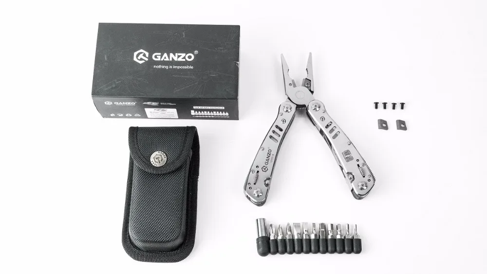 Ganzo G302H G302-H электродвигатель Мульти плоскогубцы; Набор инструментов нейлоновый мешочек хорошее сочетание нержавеющей стали Складной нож плоскогубцы для кемпинга