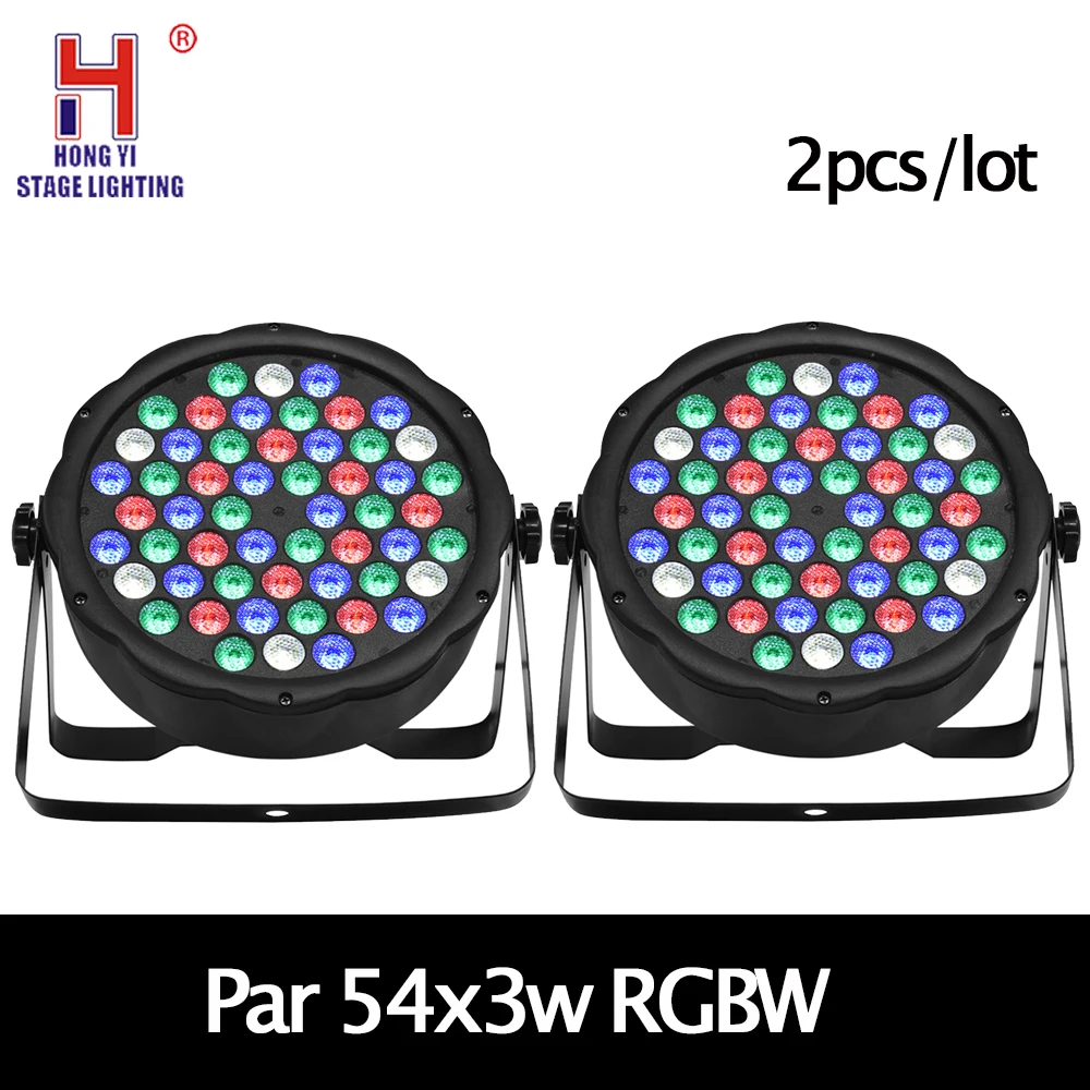 

Party lights led flat par 54x3w disco lights dmx512 control RGBW par led professional dj disco equipment lighting 2pcs/lot