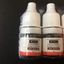 5 Бутылка Jet Black профессиональные вакуум асептических Макияж Micro Пигмент косметический Цвет постоянный Макияж чернила татуировки