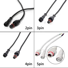 5/10 пар 2pin/3pin/4pin/5pin разъем, Мужской Женский Разъем Водонепроницаемый кабель для светодиодный полосы световой поток