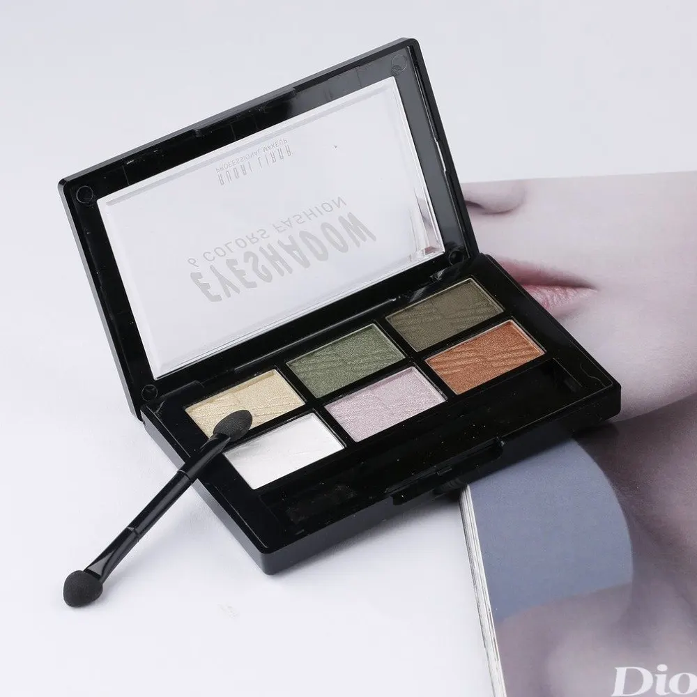 Eye Shadow makeup Professional make up Eye shadow 6 Colors eye shadow Palette Beauty eye glitter Water-Resistant