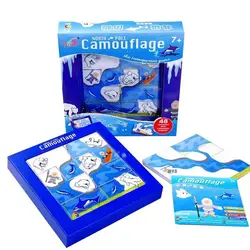 Пластик игрушки рабочего Смешные прозрачный головоломки формы матч Северный полюс polar bear камуфляж семьи родитель-ребенок подарок для