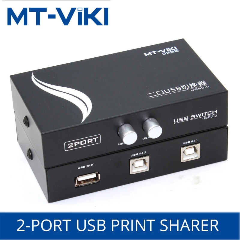 

USB 2.0 printer switcher USB 2.0 splitter USB share adapter 2 input 1 output 2 computers share a printer support USB2.0 device