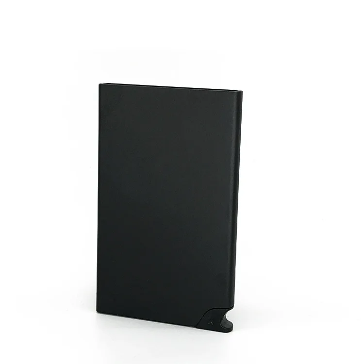 Weduoduo бренд Держатели Кредитных Карт RFID алюминиевая карта из сплава чехол кошелёк для банковских карт всплывающая автоматически красочная коробка для карт - Цвет: black