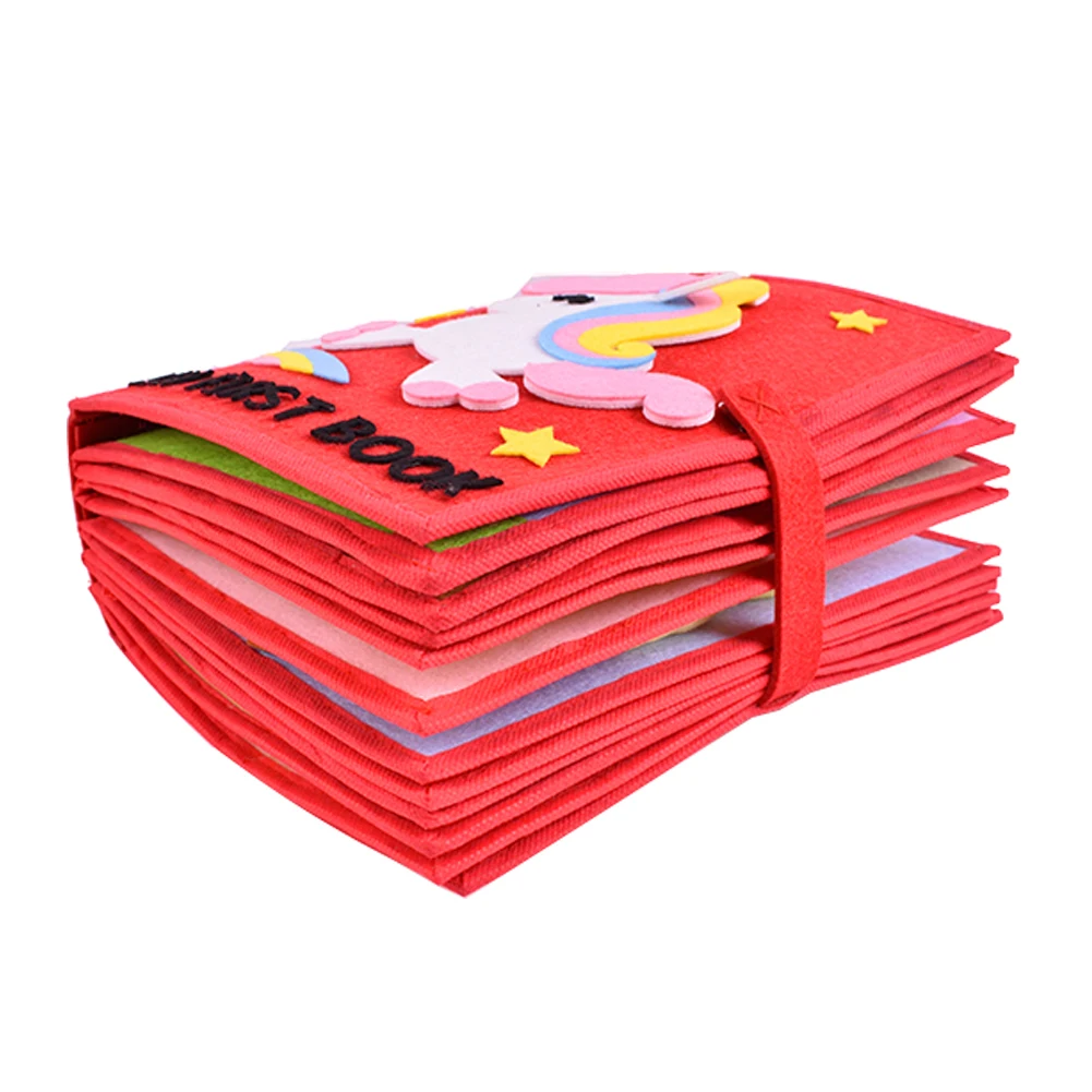 Pacote de Material Primeiro Livro Crianças Pano Silencioso Não-tecido Conjunto Educação Precoce Montessori Iluminação Faça Você Mesmo Quebra-cabeça Livros Meu 5 não-tecido pacote de material conjunto educação precoce