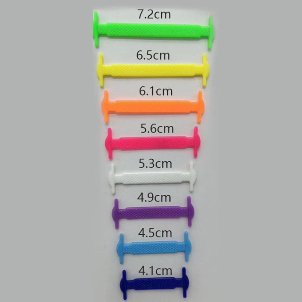 16pcs Lazy Elastic Silicone Shoelaces No Tie Running Sneakers Strings Shoe Laces Hot Shoes Accessories For Men Women New 2020